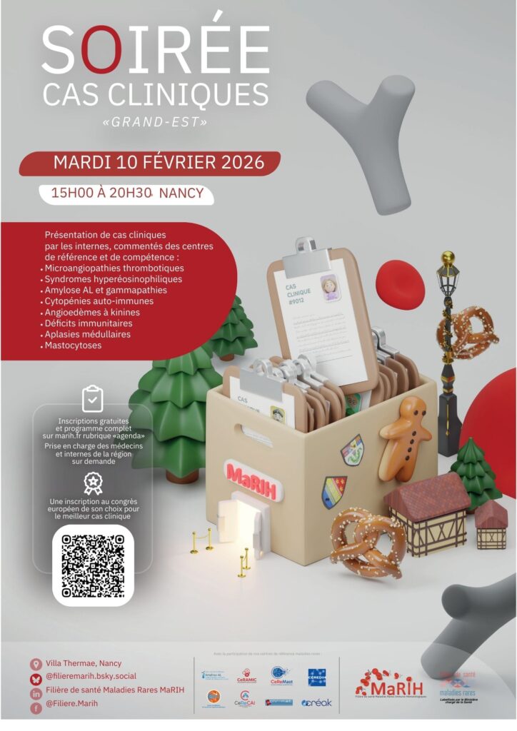 Soirée cas cliniques Grand est - flyer